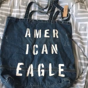 AE denim tote bag. NWT!!! Never used.